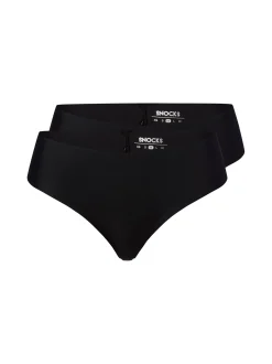 Snocks Damen Hipster-Panty im 2er-Pack in schwarz