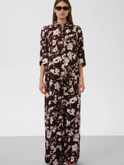 Soaked in Luxury Damen Hemdbluse SLClero in bordeaux