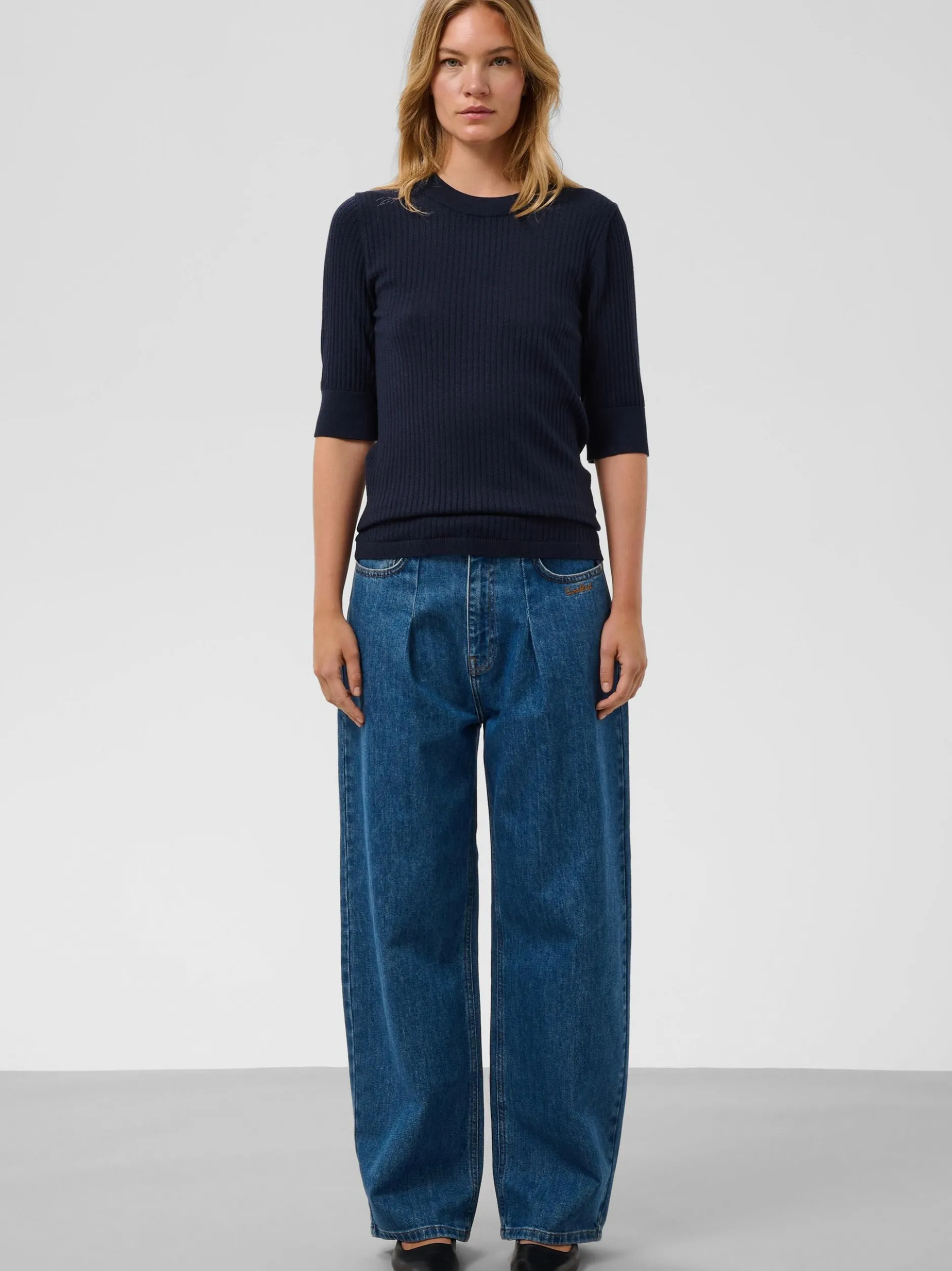 Soaked in Luxury Damen Langarmshirt SLSpina in marine