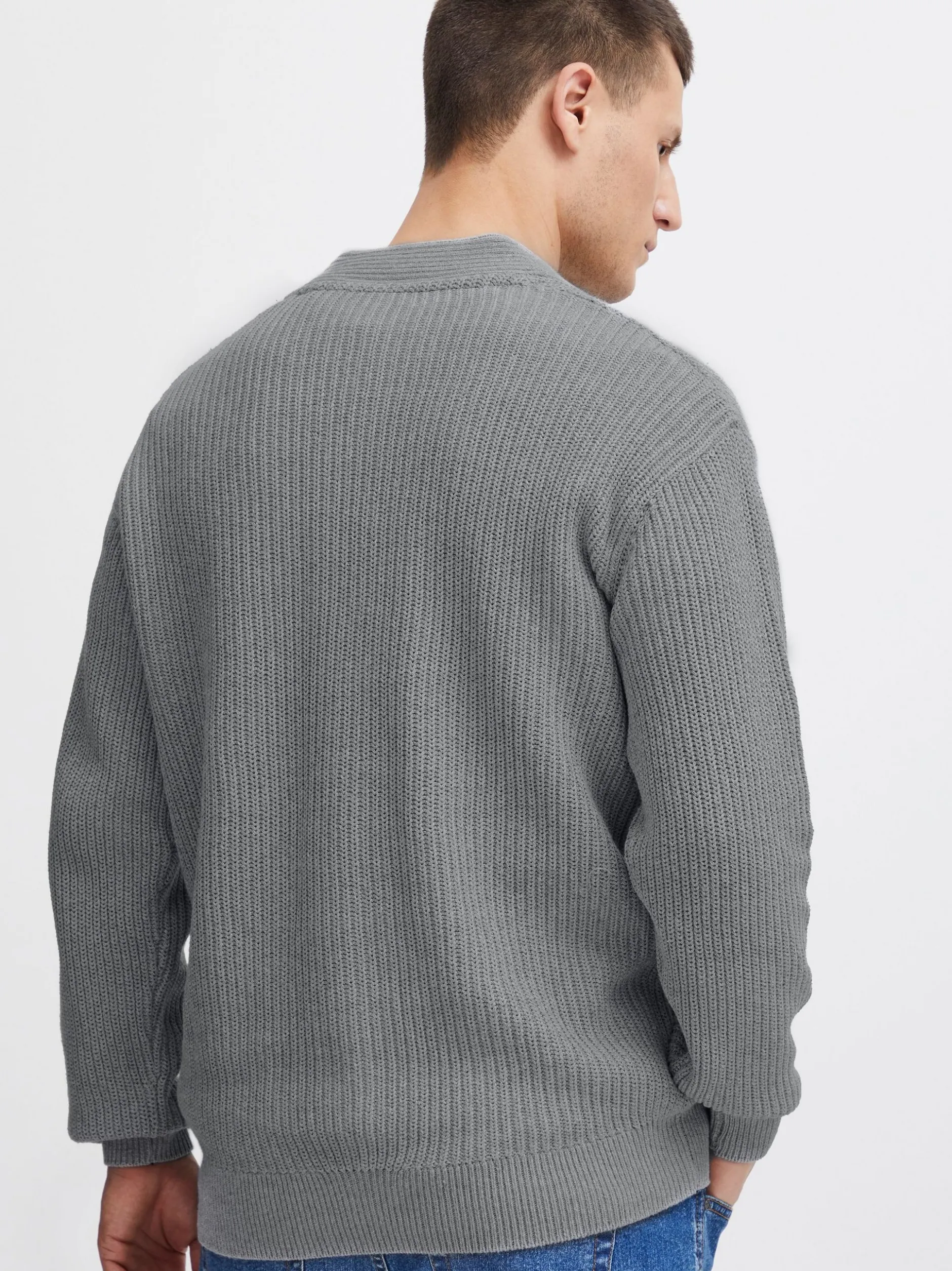 Solid Herren Cardigan - SDGore in grau