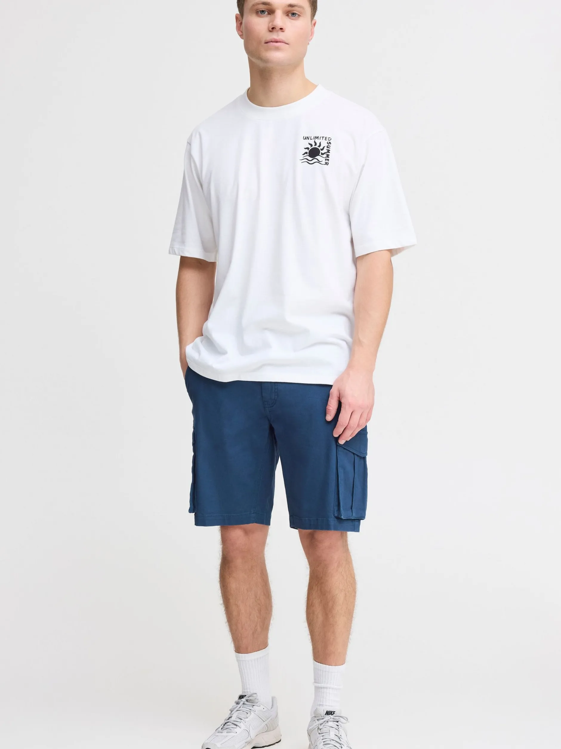 Solid Herren Cargoshorts - SDKarim in blau