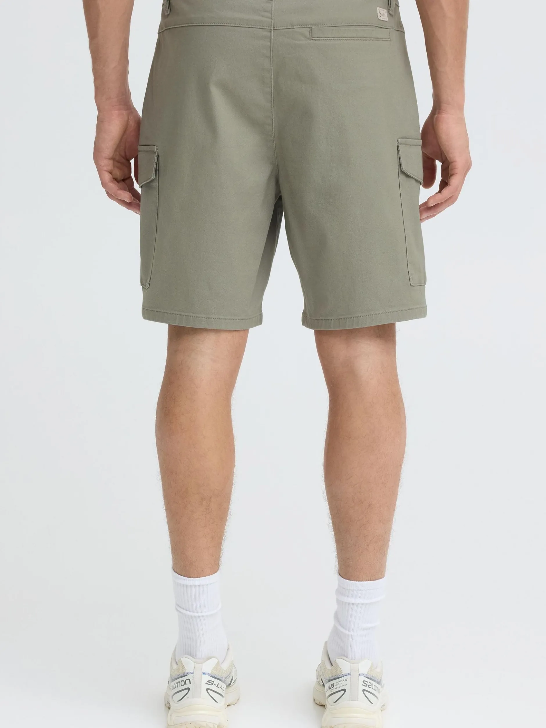Solid Herren Cargoshorts - SDMohan Stretch in grün