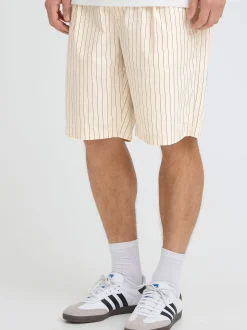 Solid Herren Chinoshorts - SDAlann Striped in beige