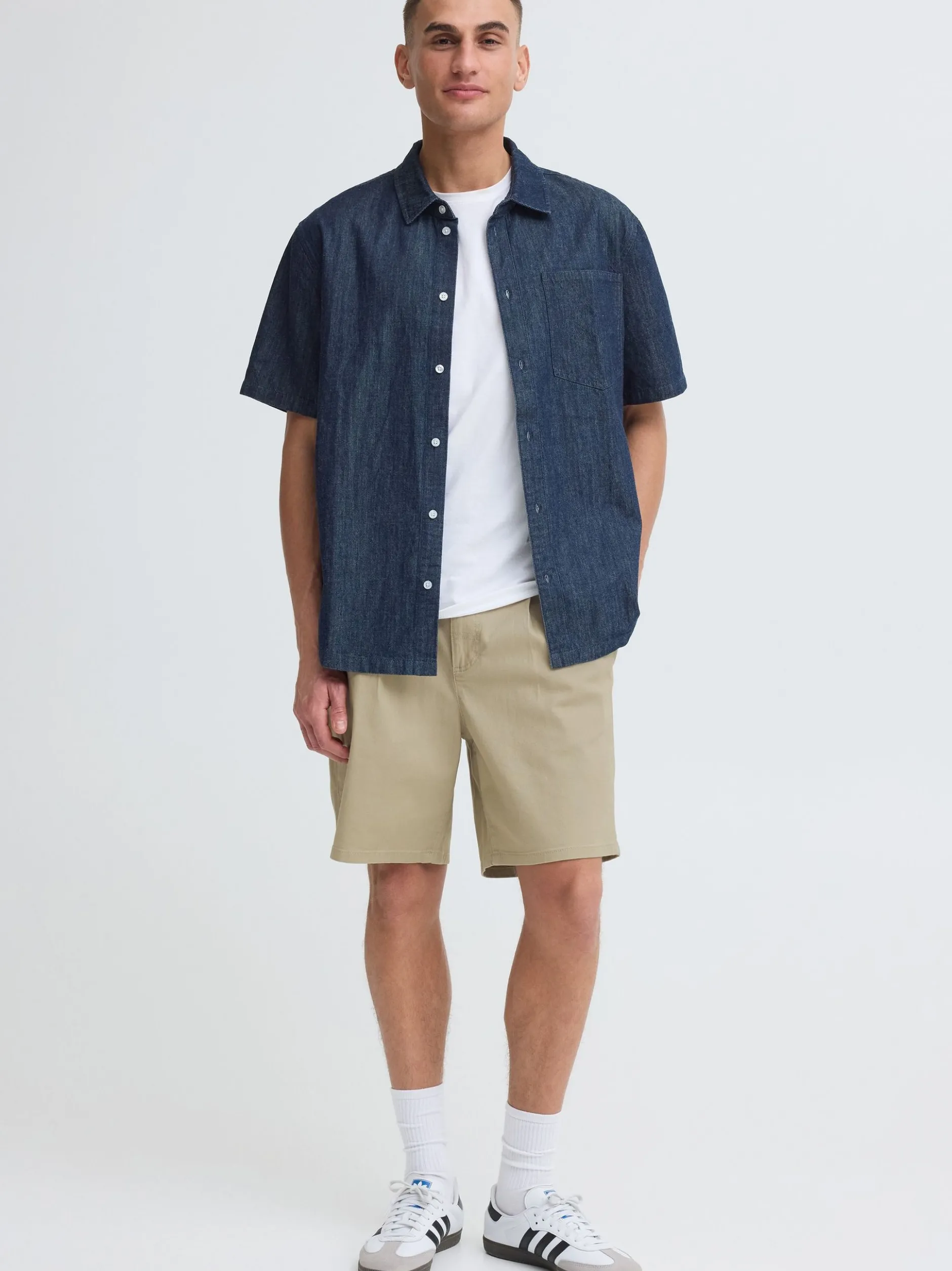 Solid Herren Chinoshorts - SDGibboni Stretch in beige