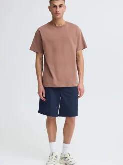 Solid Herren Chinoshorts - SDMohan Relaxed Fit in blau