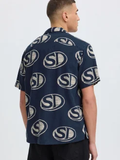 Solid Herren Hemd SDUte in blau