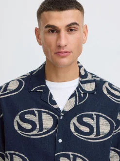 Solid Herren Hemd SDUte in blau
