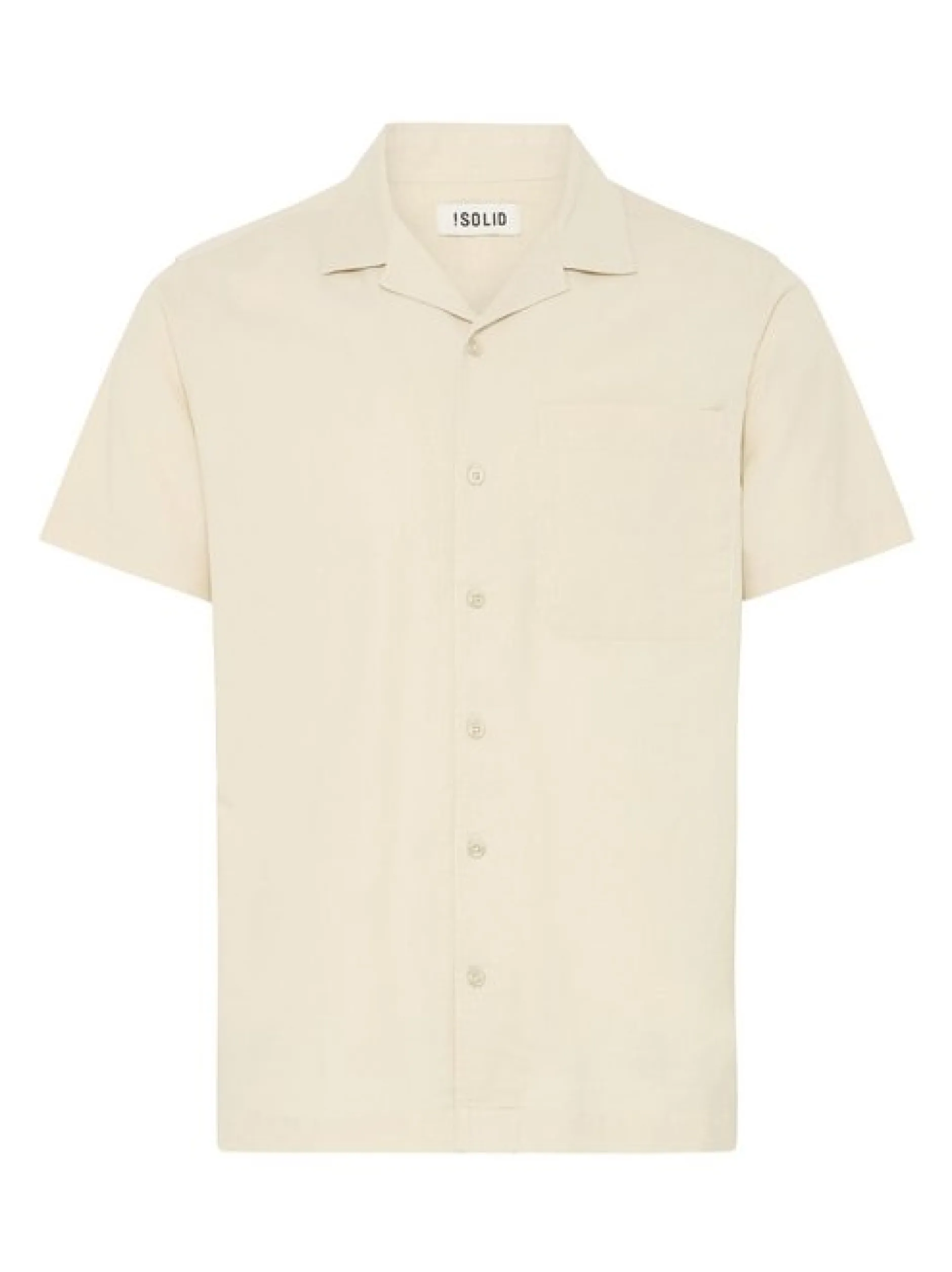 Solid Herren Kurzarmhemd - SDLitt in beige
