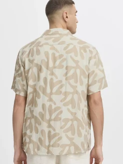 Solid Herren Kurzarmhemd - SDOlavi in beige