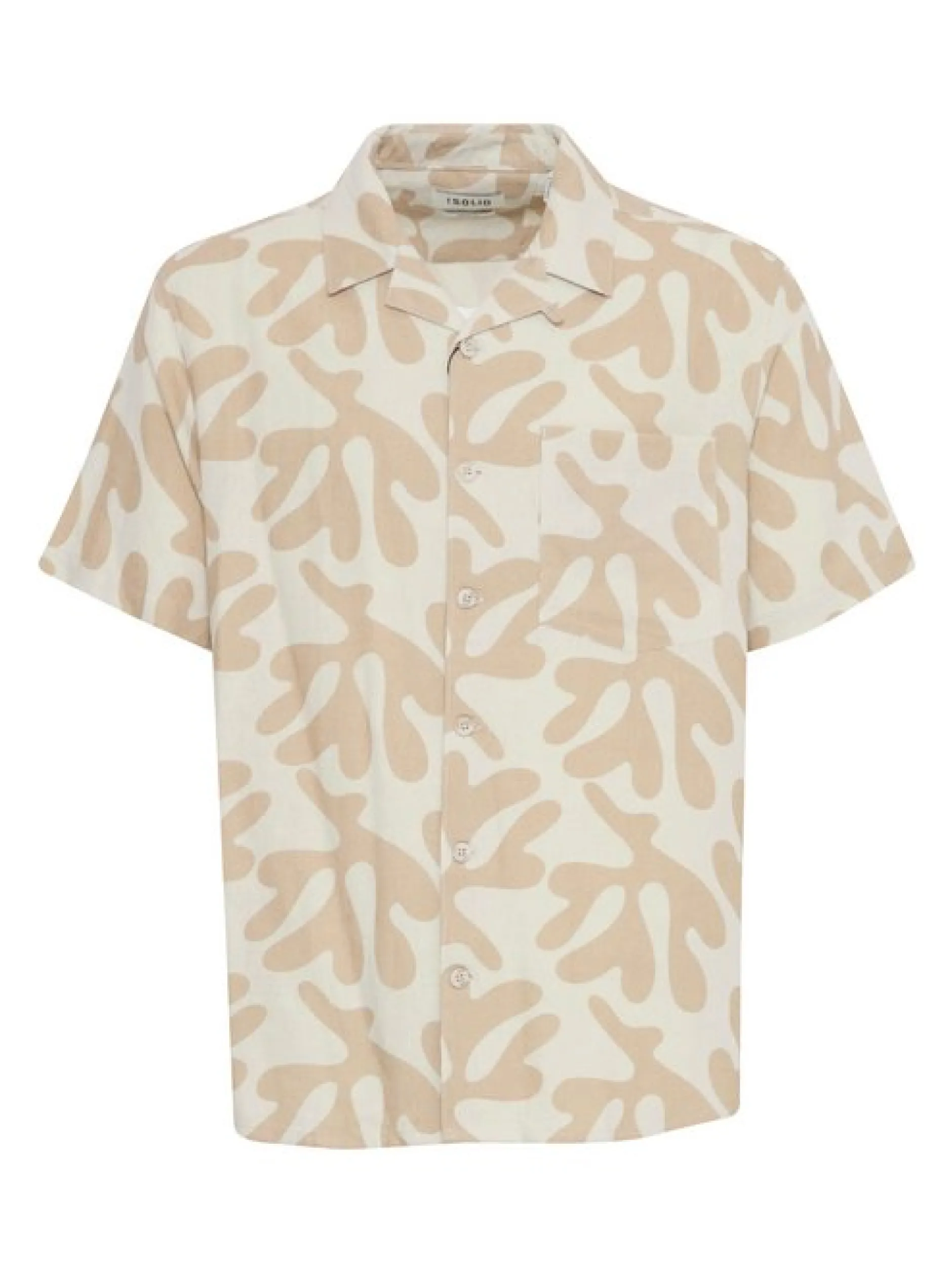 Solid Herren Kurzarmhemd - SDOlavi in beige