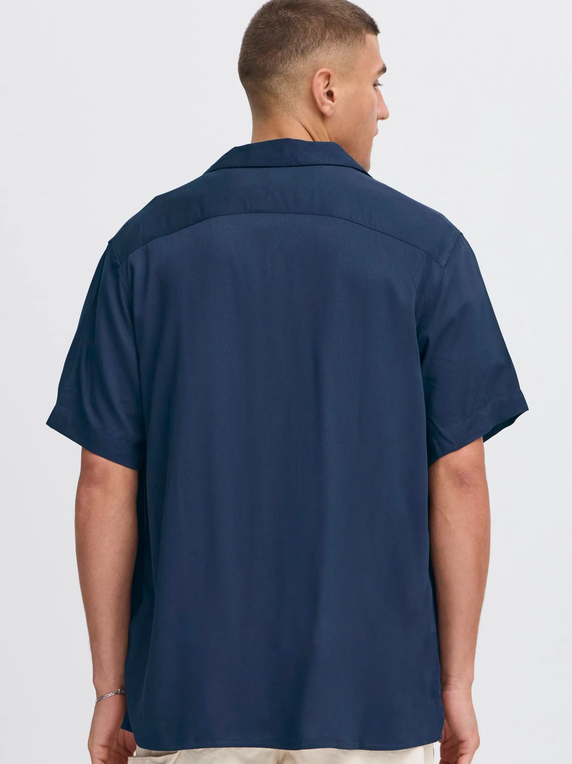 Solid Herren Kurzarmhemd - SDPablo in blau