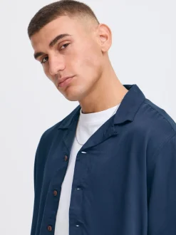 Solid Herren Kurzarmhemd - SDPablo in blau