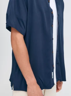 Solid Herren Kurzarmhemd - SDPablo in blau