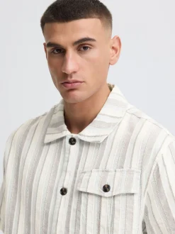 Solid Herren Kurzarmhemd - SDUmber in beige