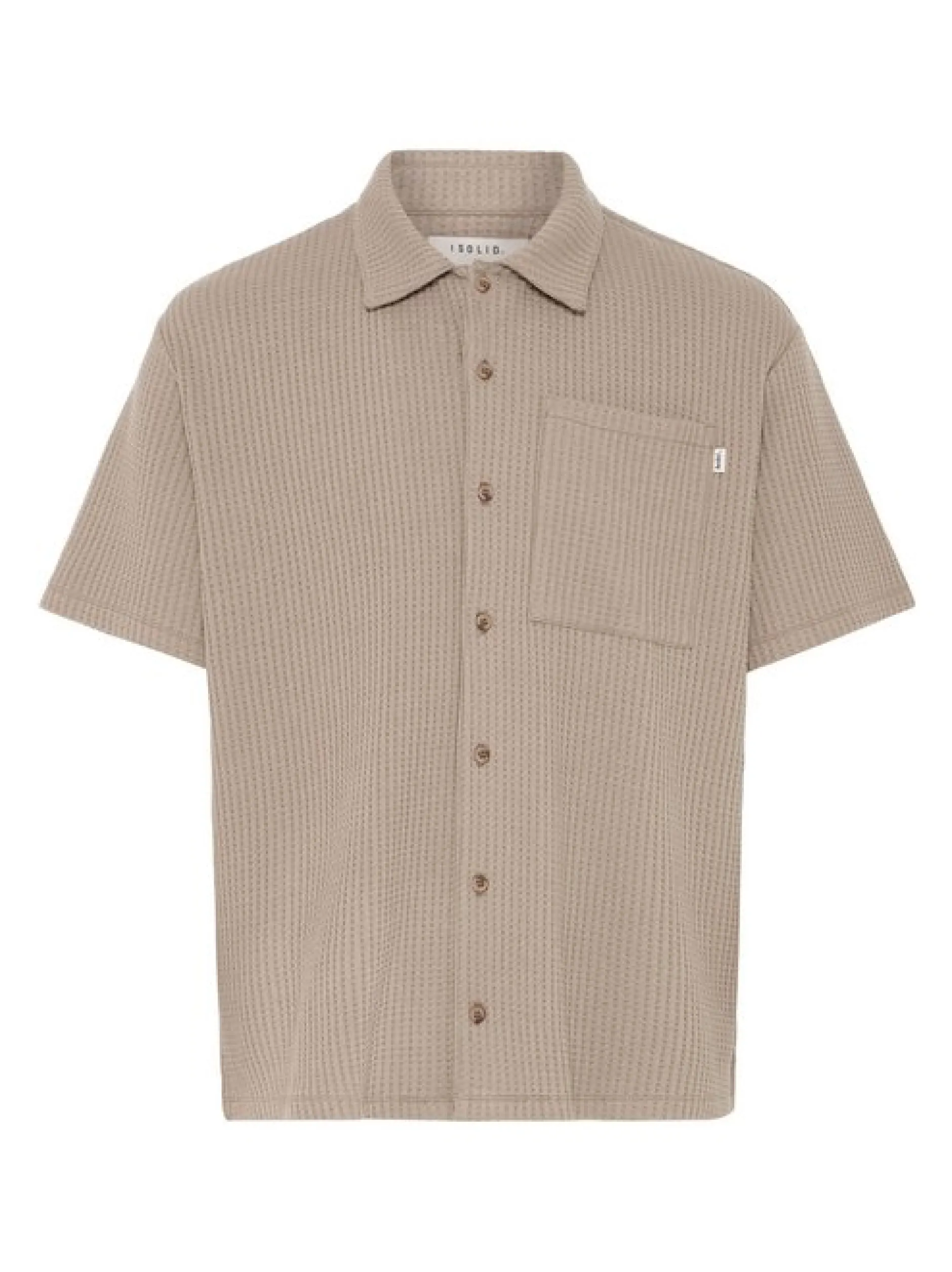 Solid Herren Kurzarmhemd - SDUtley in beige