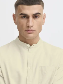 Solid Herren Langarmhemd - SDAllan in beige