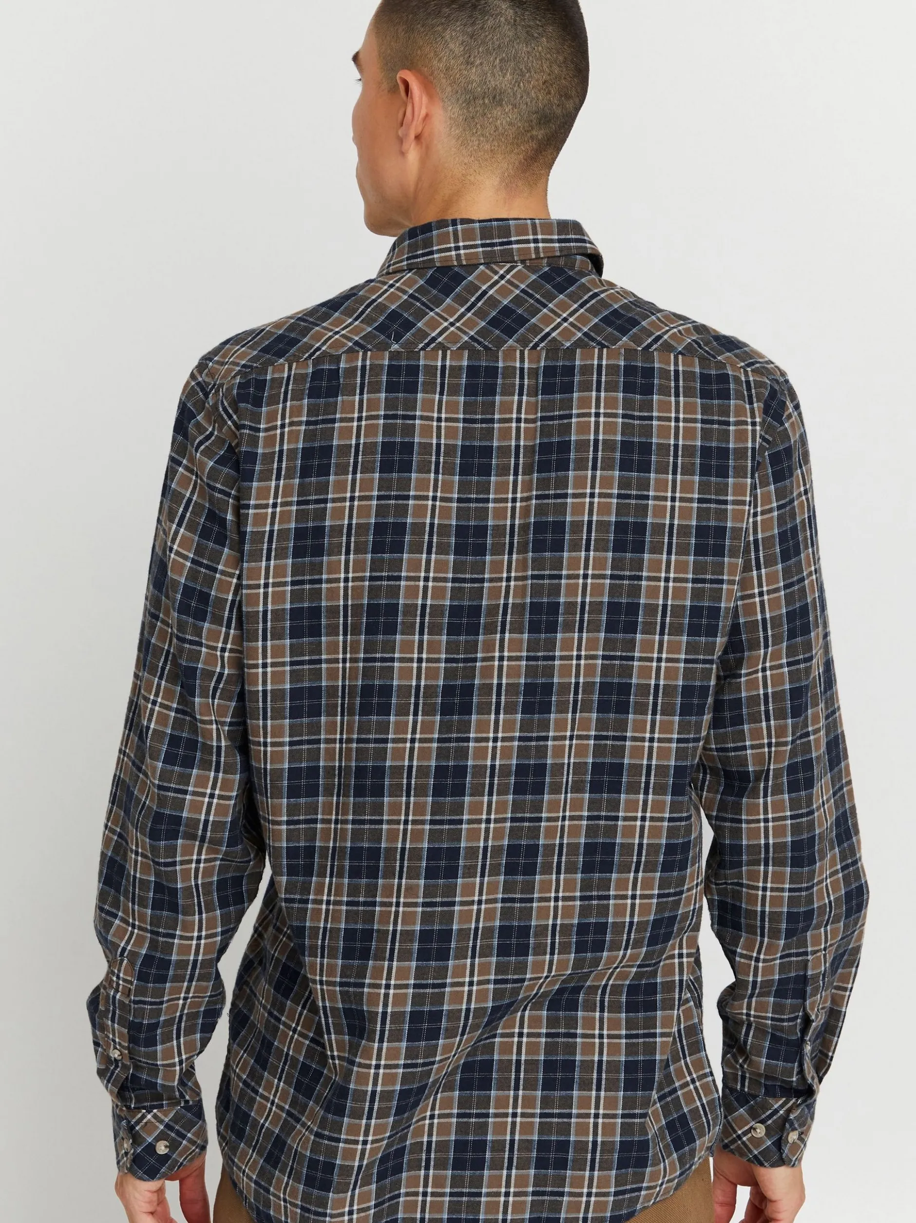 Solid Herren Langarmhemd - SDCourt in braun