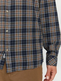 Solid Herren Langarmhemd - SDCourt in braun