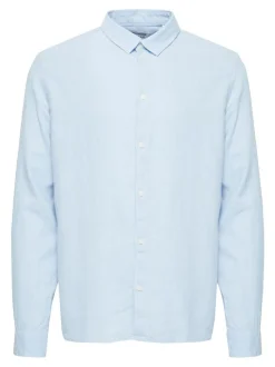 Solid Herren Langarmhemd - SDEnea in blau