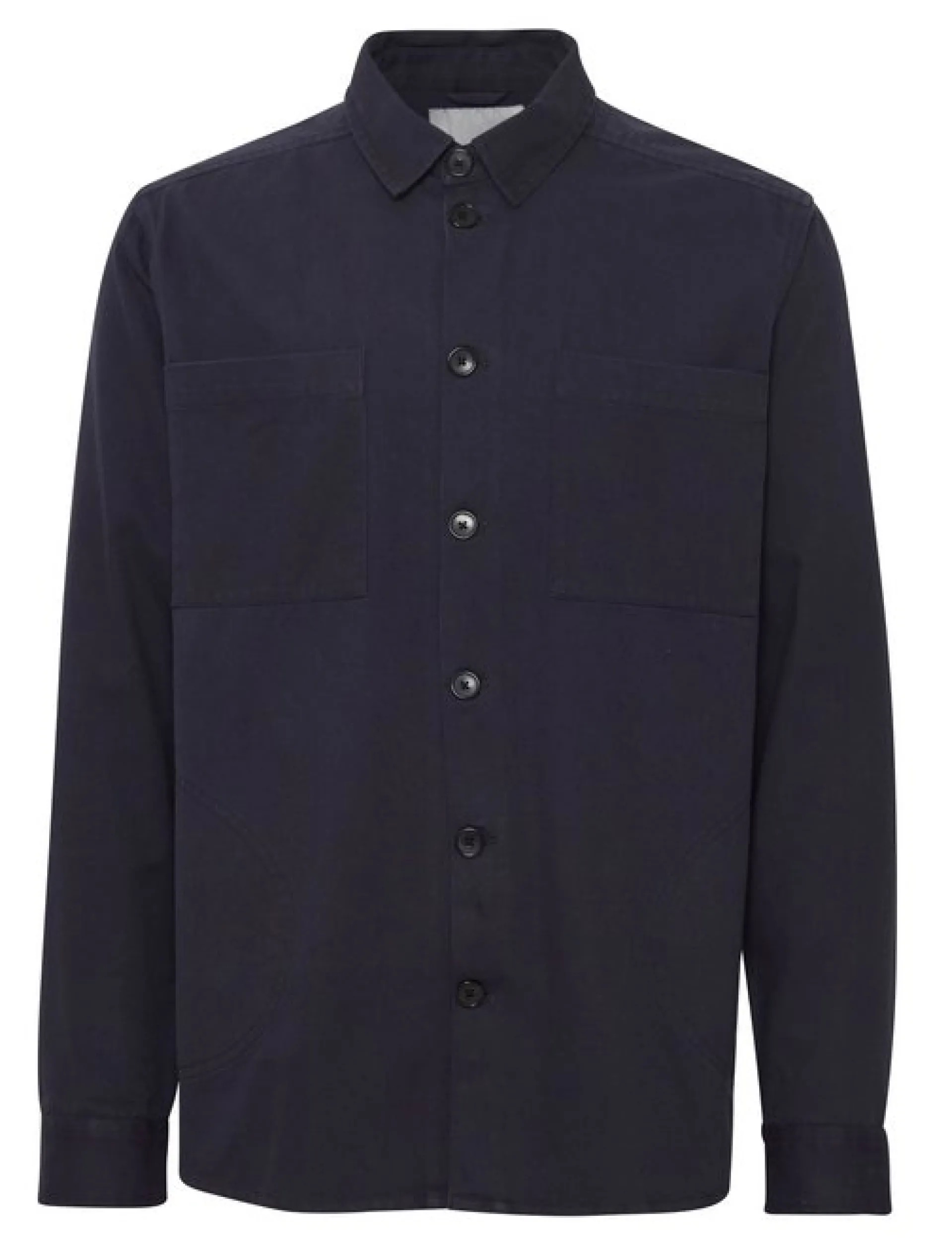 Solid Herren Langarmhemd - SDFidel in blau