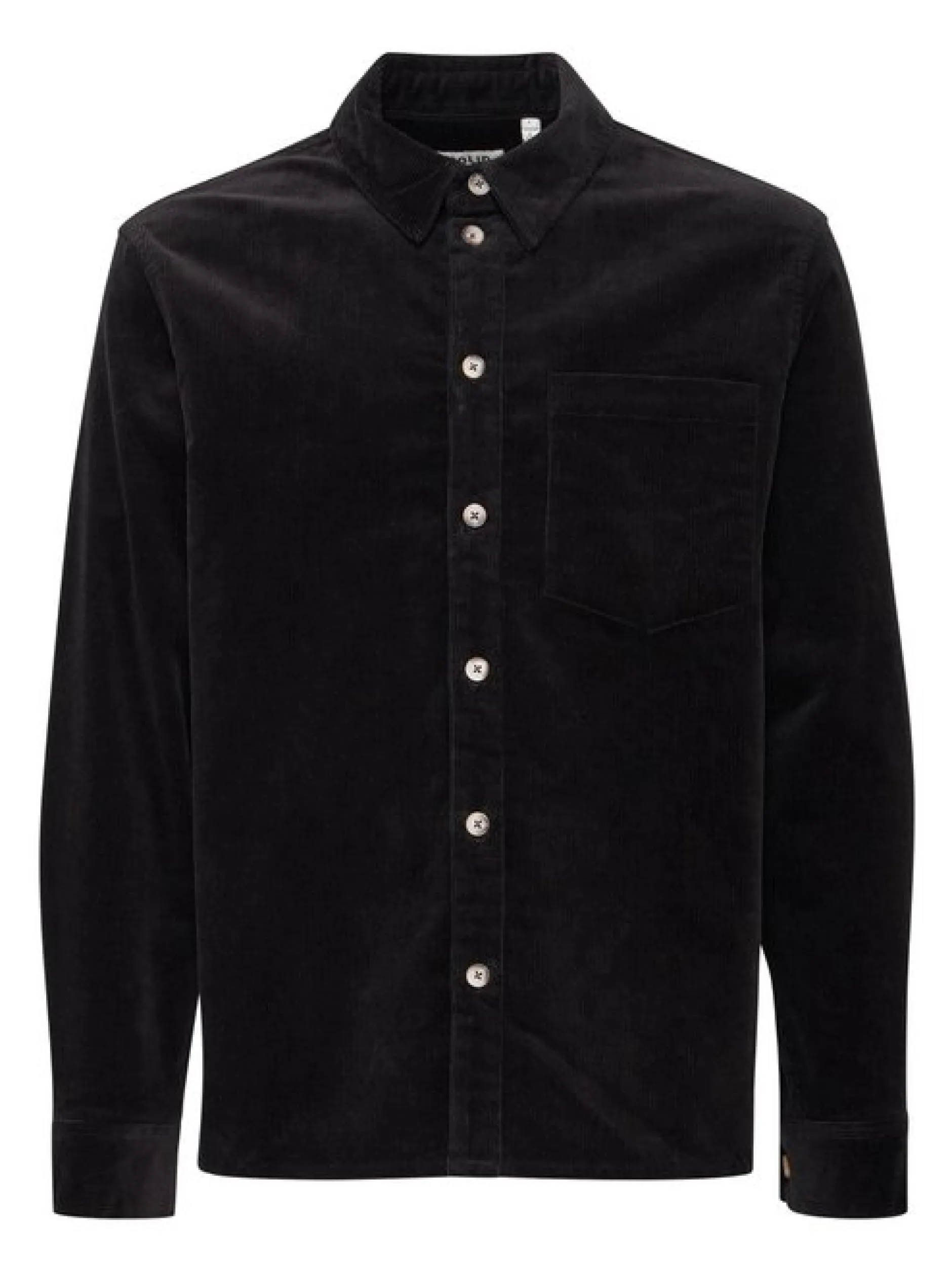 Solid Herren Langarmhemd - SDMeyer in schwarz