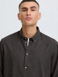Solid Herren Langarmhemd - SDPepe in schwarz