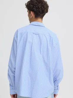 Solid Herren Langarmhemd - SDTucker in blau