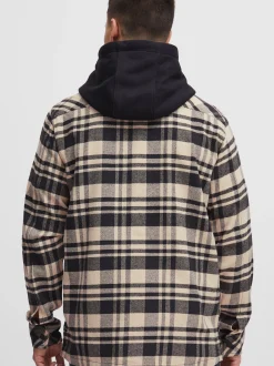 Solid Herren Langarmhemd - SDZachary in schwarz