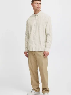 Solid Herren Langarmshirt - SDVal in beige