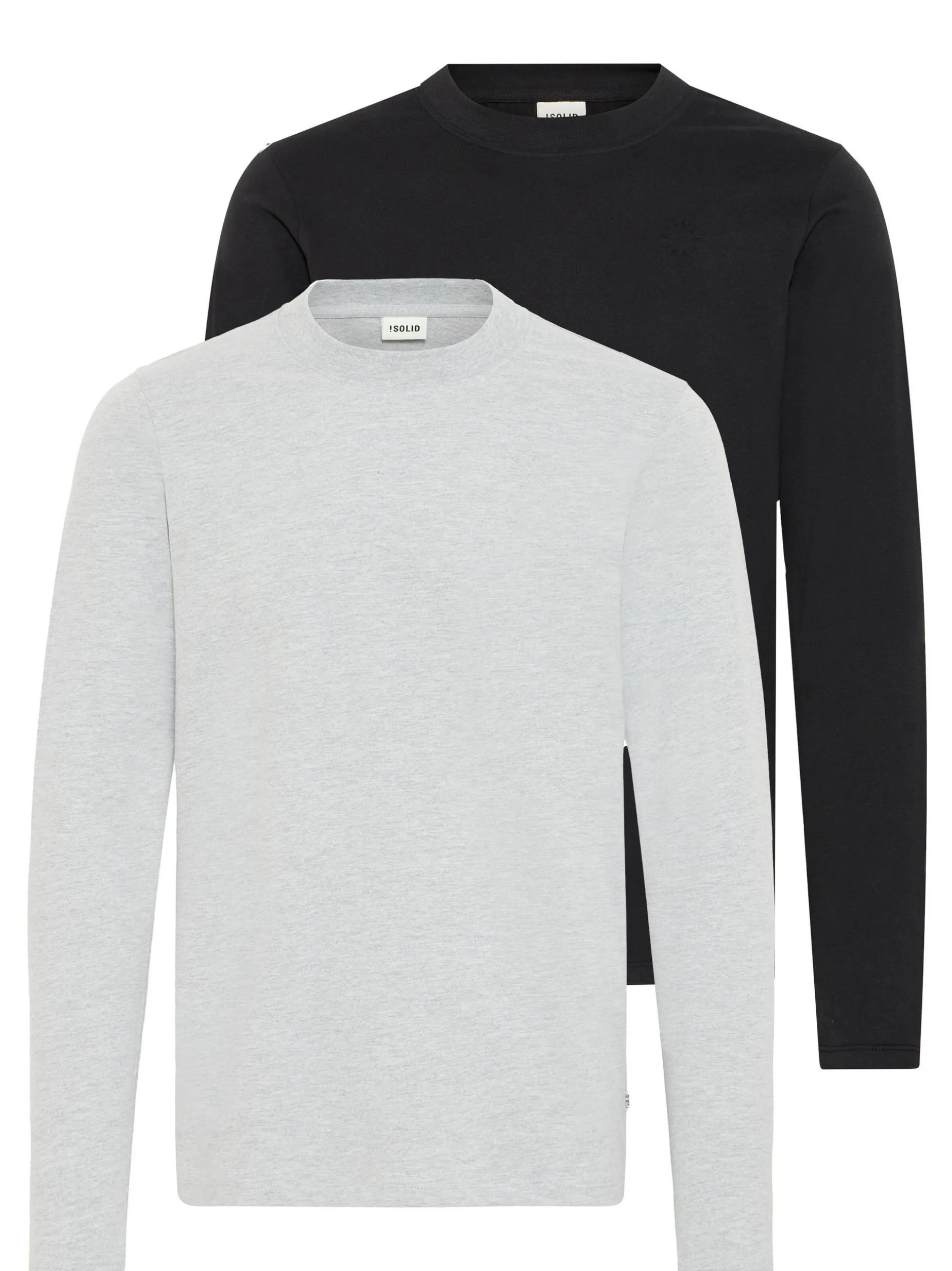 Solid Herren Langarmshirt - SDOdatten in grau schwarz