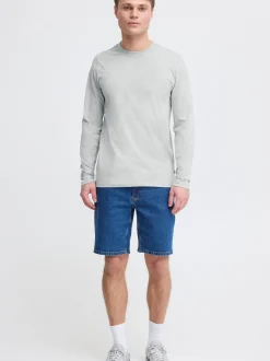 Solid Herren Langarmshirt - SDOdatten in grau schwarz