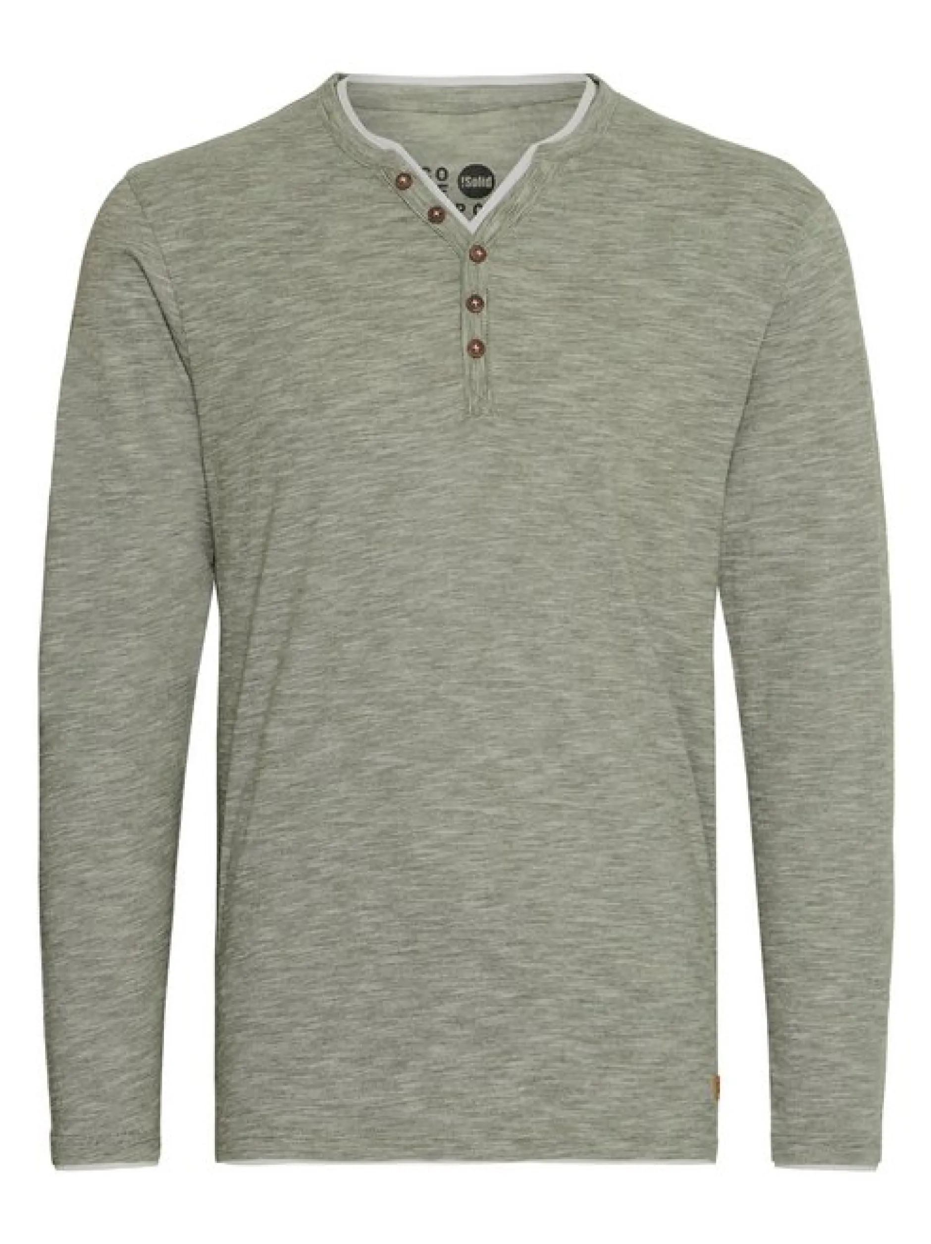 Solid Herren Langarmshirt - SDBelagos in oliv