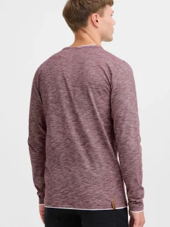Solid Herren Langarmshirt - SDBelagos in rot