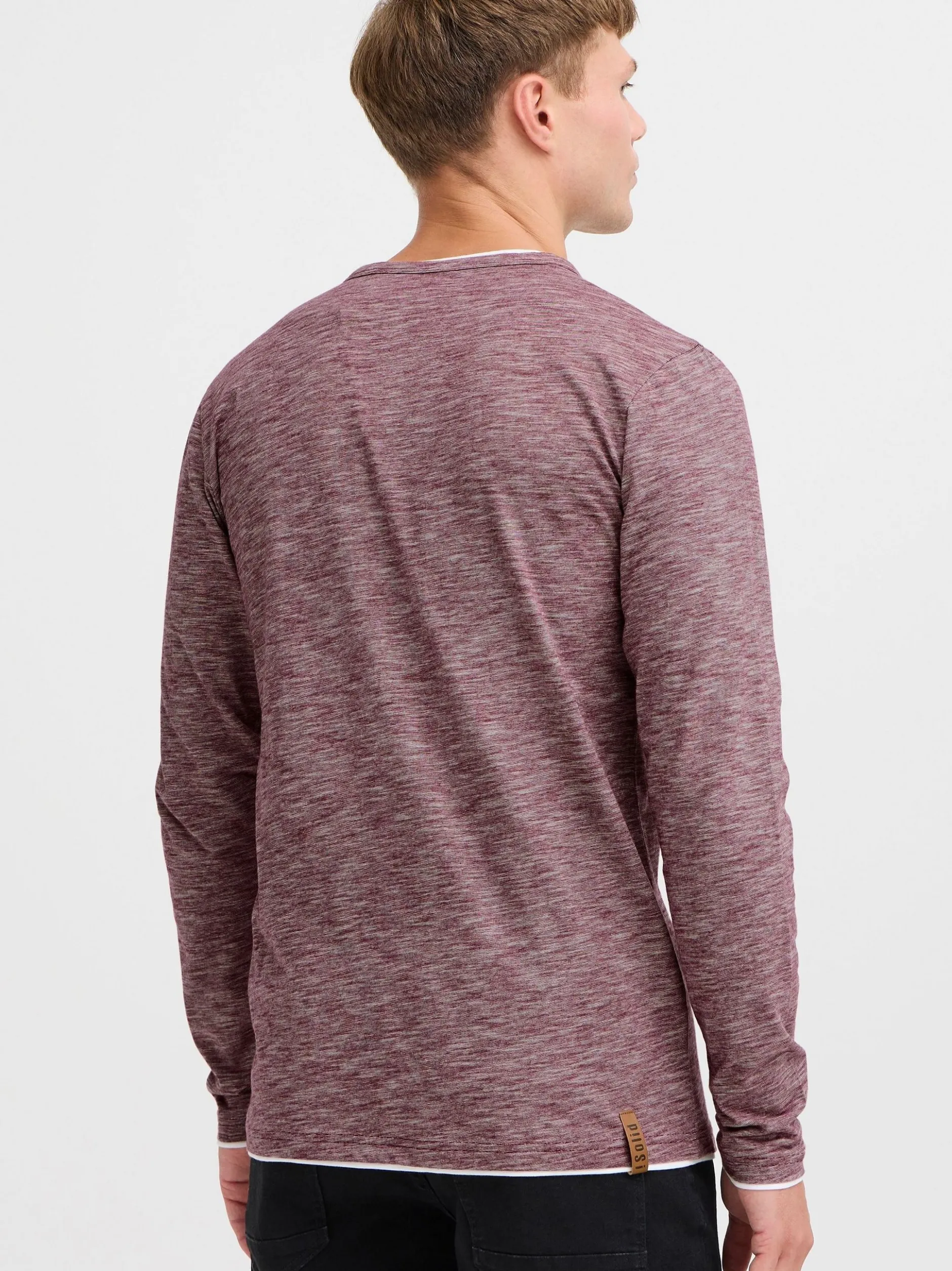 Solid Herren Langarmshirt - SDBelagos in rot