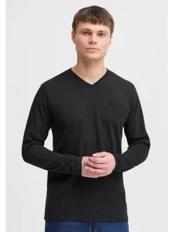 Solid Herren Langarmshirt - SDOdifan in schwarz