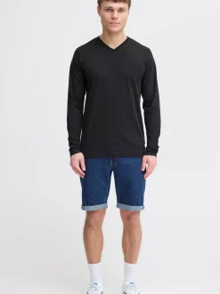 Solid Herren Langarmshirt - SDOdifan in schwarz
