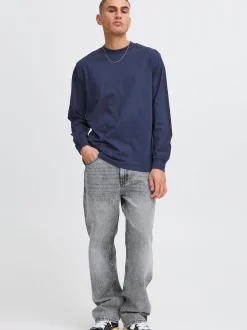 Solid Herren Langarmshirt - SDReynaldo in blau
