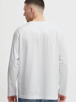 Solid Herren Langarmshirt - SDEyado in weiß