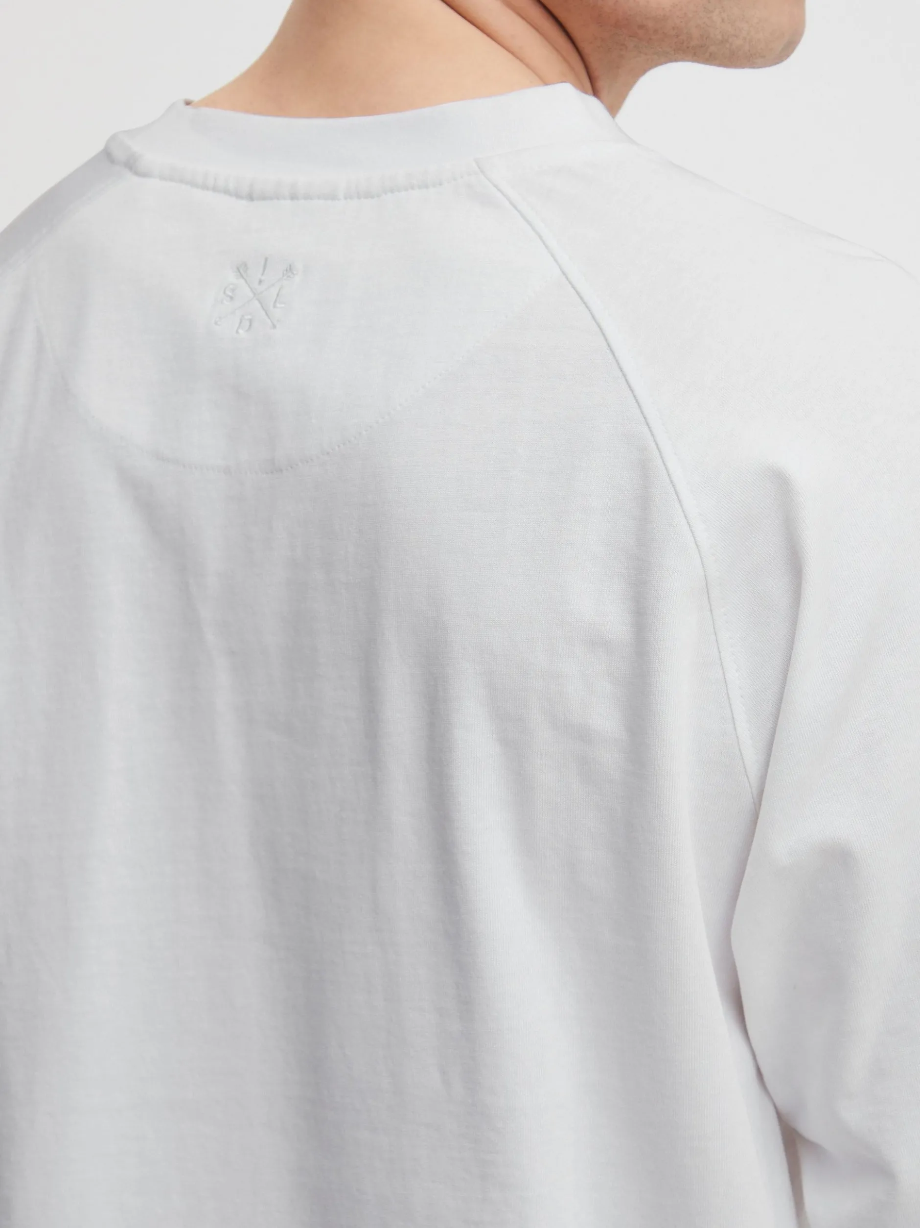 Solid Herren Langarmshirt - SDEyado in weiß