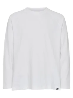 Solid Herren Langarmshirt - SDEyado in weiß