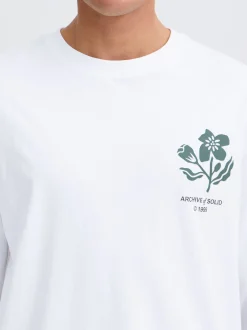 Solid Herren Langarmshirt - SDFulton ONeck in weiß