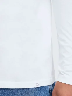 Solid Herren Langarmshirt - SDBeda in weiß