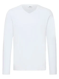 Solid Herren Langarmshirt - SDBeda in weiß