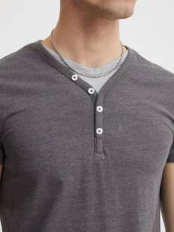 Solid Herren Layershirt - SDDorian in grau