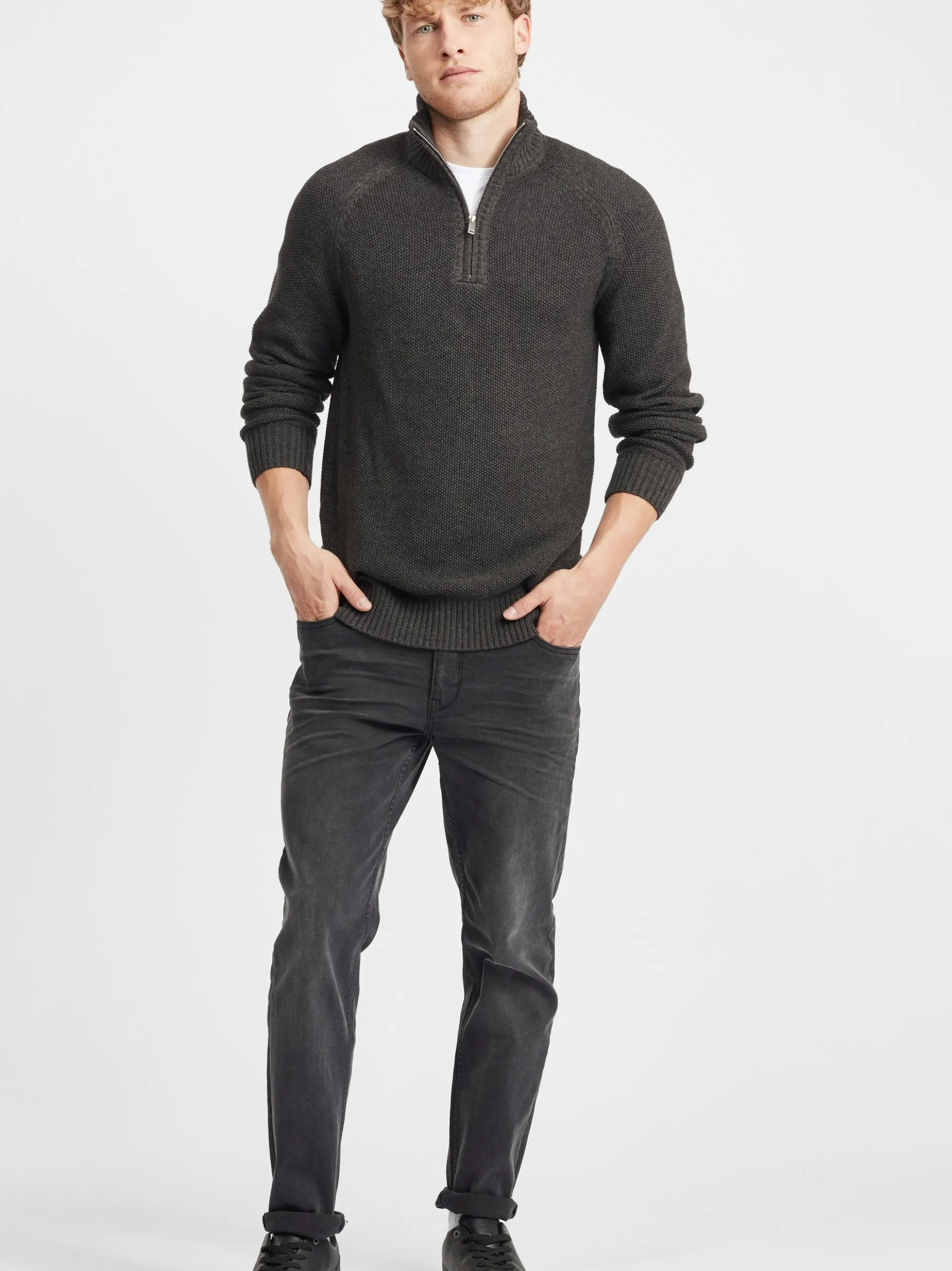Solid Herren 5-Pocket-Jeans - SDFynn in grau