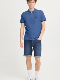 Solid Herren Poloshirt - SDBenjaminPolo in blau