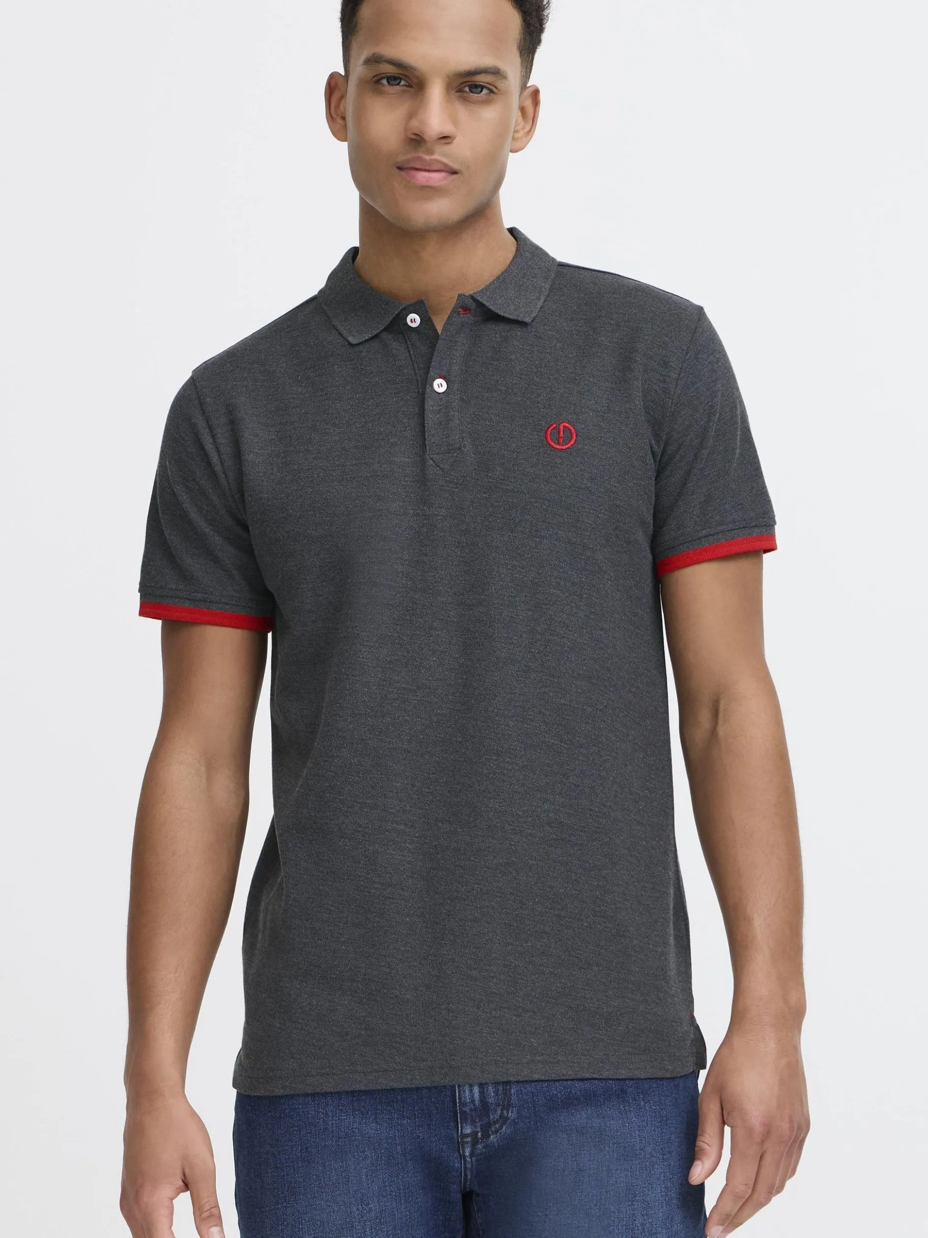 Solid Herren Poloshirt - SDBenjaminPolo in blau