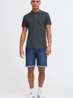 Solid Herren Poloshirt - SDBenjaminPolo in blau
