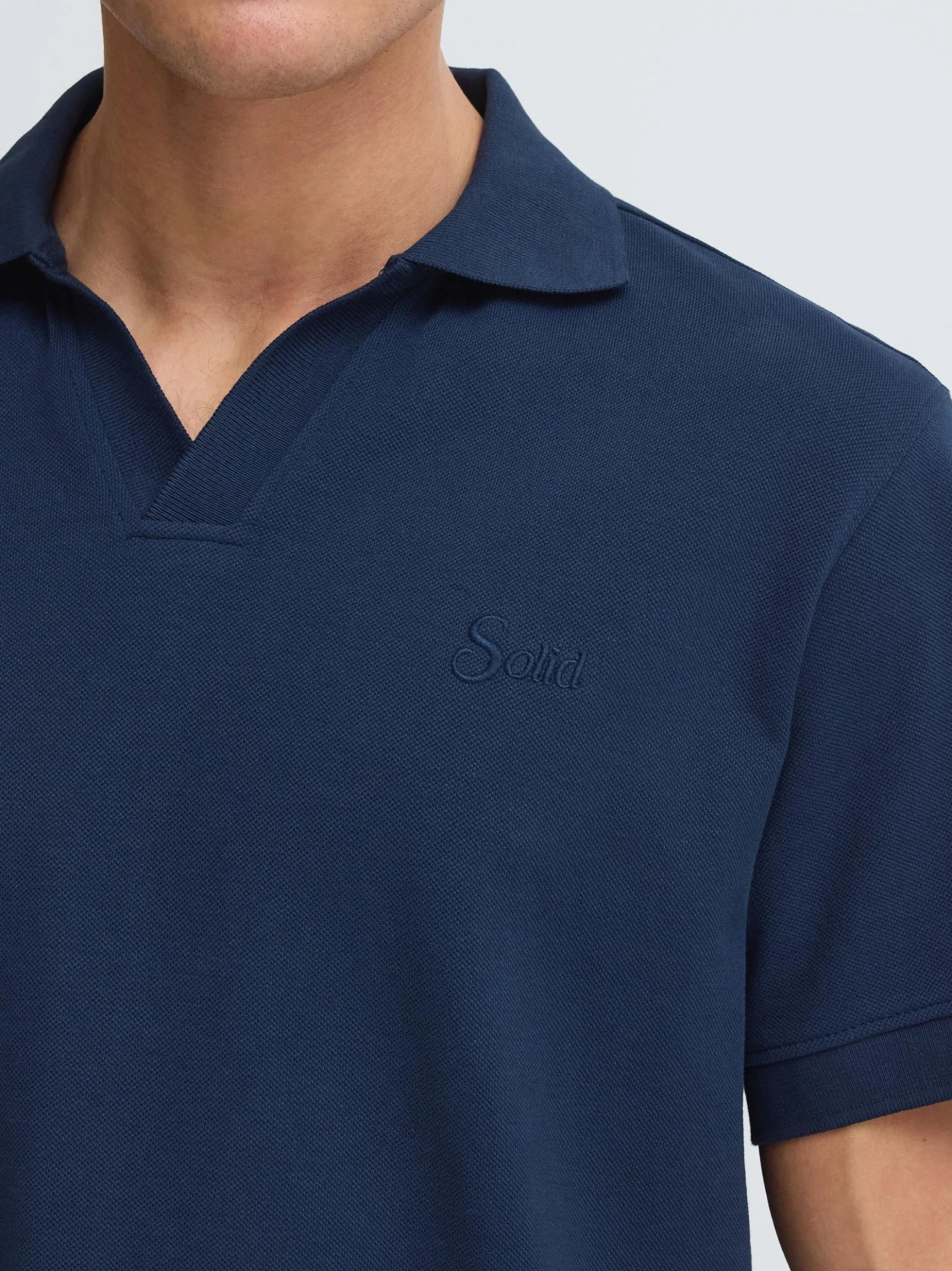 Solid Herren Poloshirt - SDBetova in blau