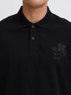Solid Herren Poloshirt - SDBetova Casual Fit in schwarz